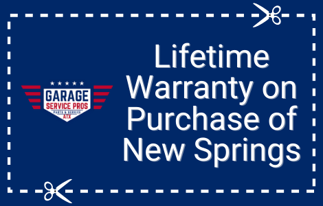 Lifetime Warranty on Purchase of New Springs